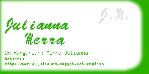 julianna merra business card